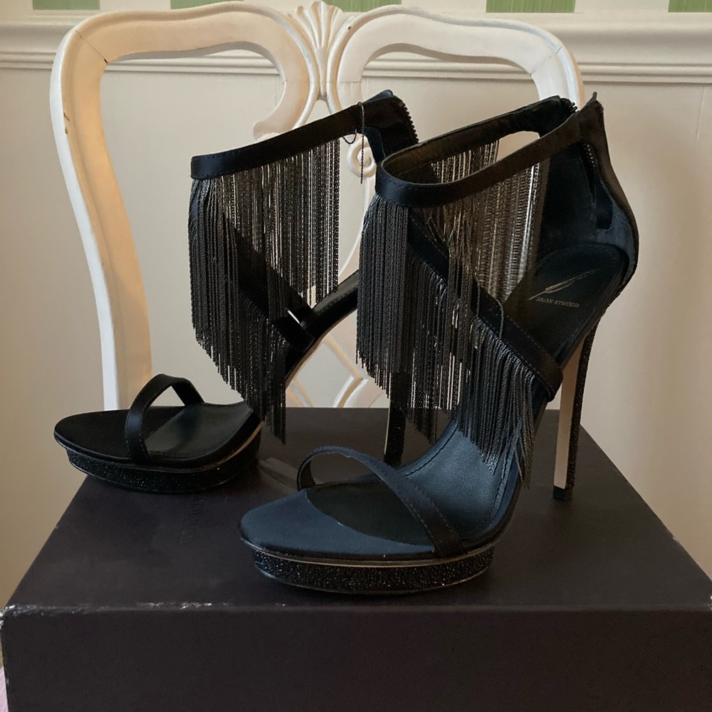 Brian Atwood fringe heel size 10